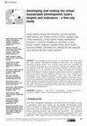 Research paper thumbnail of Developing and testing the Urban Sustainable Development Goal’s targets and indicators – a five-city study