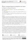 Research paper thumbnail of - Metanoia Aprendizaje Organizacional Significativo para Adoptar los Objetivos de Desarrollo Sostenible