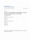 Research paper thumbnail of In-Home Counseling for Young Children Living in Poverty