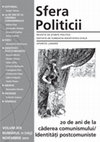 Research paper thumbnail of Sfera Politicii VOLUM XIX NUMĂRUL 11 (165) NOIEMBRIE 2011 SEMNALE SFERA POLITICII • Numărul 11 ( REVISTĂ DE ŞTIINŢE POLITICE EDITATĂ DE FUNDAŢIA SOCIETATEA CIVILĂ APARIŢIE LUNARĂ EDITORIAL BOARD Călin Anastasiu DIRECTOR REDACTOR ŞEF SECRETAR GENERAL DE REDACŢIE Fundaţia Societatea Civilă Revistă ...