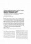 Research paper thumbnail of Allowing mutations in maximal matches boosts genome compression performance