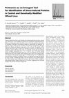 Research paper thumbnail of Proteomics as an Emergent Tool for Identification of Stress-Induced Proteins in Control and Genetically Modified Wheat Lines