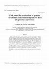 Research paper thumbnail of SNP panel for evaluation of genetic variability and relationship in roe deer ( Capreolus capreolus)