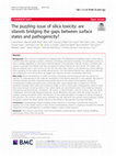 Research paper thumbnail of The puzzling issue of silica toxicity: are silanols bridging the gaps between surface states and pathogenicity?