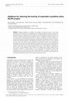 Research paper thumbnail of Additives for reducing the toxicity of respirable crystalline silica. SILIFE project