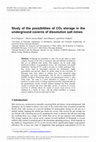 Research paper thumbnail of Study of the possibilities of CO2 storage in the underground caverns of dissolution salt mines