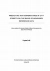 Research paper thumbnail of Predicting air temperatures in city streets on the basis of measured reference data