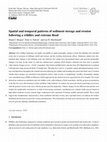 Research paper thumbnail of Spatial and temporal patterns of sediment storage and erosion following a wildfire and extreme flood