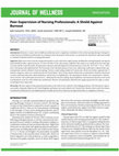 Research paper thumbnail of Peer-Supervision of Nursing Professionals: A Shield Against Burnout