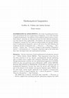 Research paper thumbnail of Mathematical Linguistics