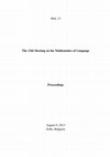 Research paper thumbnail of Proceedings of the 14th Meeting on the Mathematics of Language (MoL 2015)