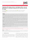 Research paper thumbnail of Optimizing HIV testing services in sub‐Saharan Africa: cost and performance of verification testing with HIV self‐tests and tests for triage