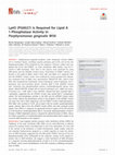 Research paper thumbnail of LptO (PG0027) is required for Lipid A 1-Phosphatase activity in Porphyromonas gingivalis W50