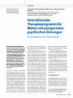 Research paper thumbnail of Interaktionales Therapieprogramm für Mütter mit postpartalen psychischen Störungen