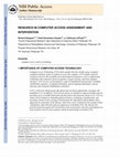 Research paper thumbnail of Research in computer access assessment and intervention