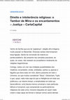 Research paper thumbnail of Direito e intolerância religiosa: o Tambor de Mina e os encantamentos