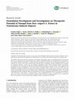 Research paper thumbnail of Formulation Development and Investigations on Therapeutic Potential of Nanogel from Beta vulgaris L. Extract in Testosterone-Induced Alopecia