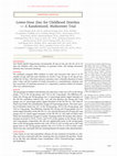 Research paper thumbnail of Lower-Dose Zinc for Childhood Diarrhea — A Randomized, Multicenter Trial