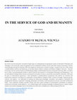 Research paper thumbnail of IN THE SERVICE OF GOD AND HUMANITY