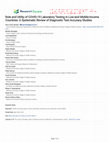 Research paper thumbnail of Role and Utility of COVID-19 Laboratory Testing in Low-and Middle-Income Countries: A Systematic Review of Diagnostic Test Accuracy Studies