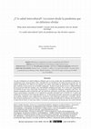 Research paper thumbnail of Y la salud intercultural?: Lecciones desde la pandemia que no debemos olvidar