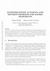 Research paper thumbnail of Extended finite automata and decision problems for matrix semigroups