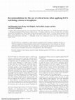 Research paper thumbnail of Recommendations for the use of critical terms when applying IUCN red-listing criteria to bryophytes