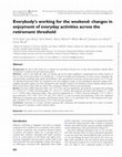 Research paper thumbnail of Everybody's working for the weekend: changes in enjoyment of everyday activities across the retirement threshold