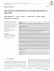 Research paper thumbnail of Self‐concept of relational skills in psychotherapy trainees: A pilot study