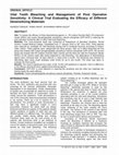 Research paper thumbnail of Vital Tooth Bleaching and Management of Post Operative Sensitivity : A Clinical Trial Evaluating the Efficacy of Different Desensitizing Materials