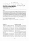 Research paper thumbnail of Carbohydrate Intake, Glycemic Index, Glycemic Load and Risk of Gastric Cancer