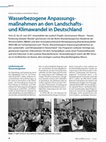 Research paper thumbnail of Wasserbezogene Anpassungsmaßnahmen an den Landschafts- und Klimawandel