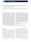 Research paper thumbnail of The influence of partial implant-supported restorations on chewing side preference