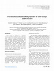 Research paper thumbnail of Fractionation and antioxidant properties of Ammi visnaga umbels extracts