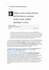 Research paper thumbnail of Todo arte una forma de literatura