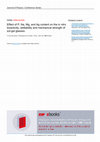 Research paper thumbnail of Effect of P, Na, Mg, and Ag content on the in vitro bioactivity, wettability and mechanical strength of sol-gel glasses