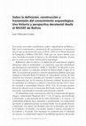 Research paper thumbnail of Sobre la definición, construcción y transmisión del conocimiento arqueológico. Una historia y perspectiva decolonial desde el MUSEF de Bolivia