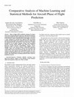 Research paper thumbnail of Comparative Analysis of Machine Learning and Statistical Methods for Aircraft Phase of Flight Prediction