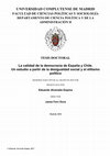 Research paper thumbnail of La calidad de la democracia de España y Chile. Un estudio a partir de la desigualdad social y el elitismo político