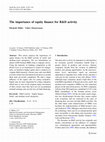 Research paper thumbnail of The importance of equity finance for R&D activity