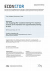 Research paper thumbnail of Job shopping after vocational training? An empirical analysis of the transition from apprenticeship training to work