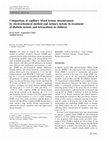 Research paper thumbnail of Comparison of capillary blood ketone measurement by electrochemical method and urinary ketone in treatment of diabetic ketosis and ketoacidosis in children