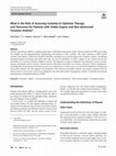 Research paper thumbnail of What Is the Role of Assessing Ischemia to Optimize Therapy and Outcomes for Patients with Stable Angina and Non-obstructed Coronary Arteries?