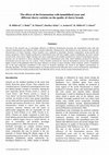 Research paper thumbnail of The effects of the fermentation with immobilized yeast and different cherry varieties on the quality of cherry brandy