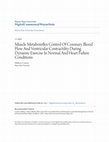 Research paper thumbnail of Muscle Metaboreflex Control Of Coronary Blood Flow And Ventricular Contractility During Dynamic Exercise In Normal And Heart Failure Conditions MUSCLE METABOREFLEX CONTROL OF CORONARY BLOOD FLOW AND VENTRICULAR CONTRACTILITY DURING DYNAMIC EXERCISE IN NORMAL AND HEART FAILURE CONDITIONS