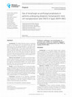 Research paper thumbnail of Use of micafungin as antifungal prophylaxis in patients undergoing allogeneic hematopoietic stem cell transplantation (allo-HSCT) in Spain (GETH-MIC)