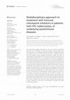 Research paper thumbnail of Multidisciplinary approach to treatment with immune checkpoint inhibitors in patients with HIV, tuberculosis, or underlying autoimmune diseases