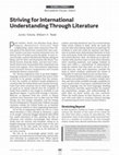 Research paper thumbnail of Striving for International Understanding Through Literature