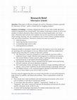 Research paper thumbnail of Alternative Schools. Research Brief