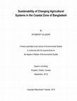 Research paper thumbnail of Sustainability of Changing Agricultural Systems in the Coastal Zone of Bangladesh